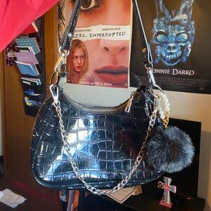 Black Leather Shoulder Bag